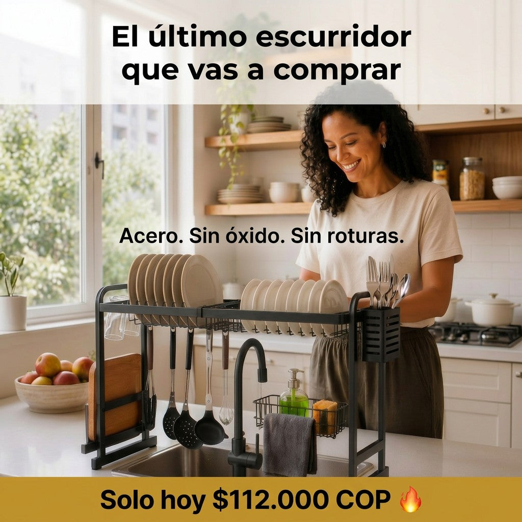 El Escurridor en Acero que Libera tu Mesón para Siempre