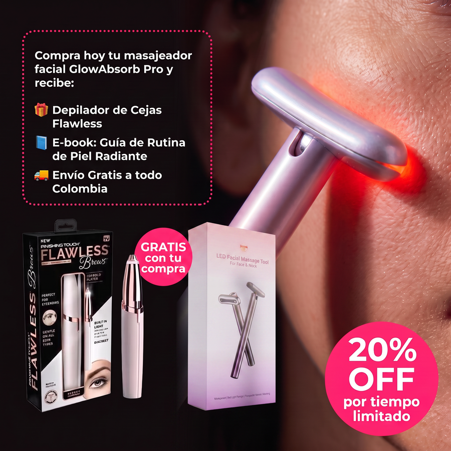 Masajeador Facial GlowAbsorb Pro + Depilador