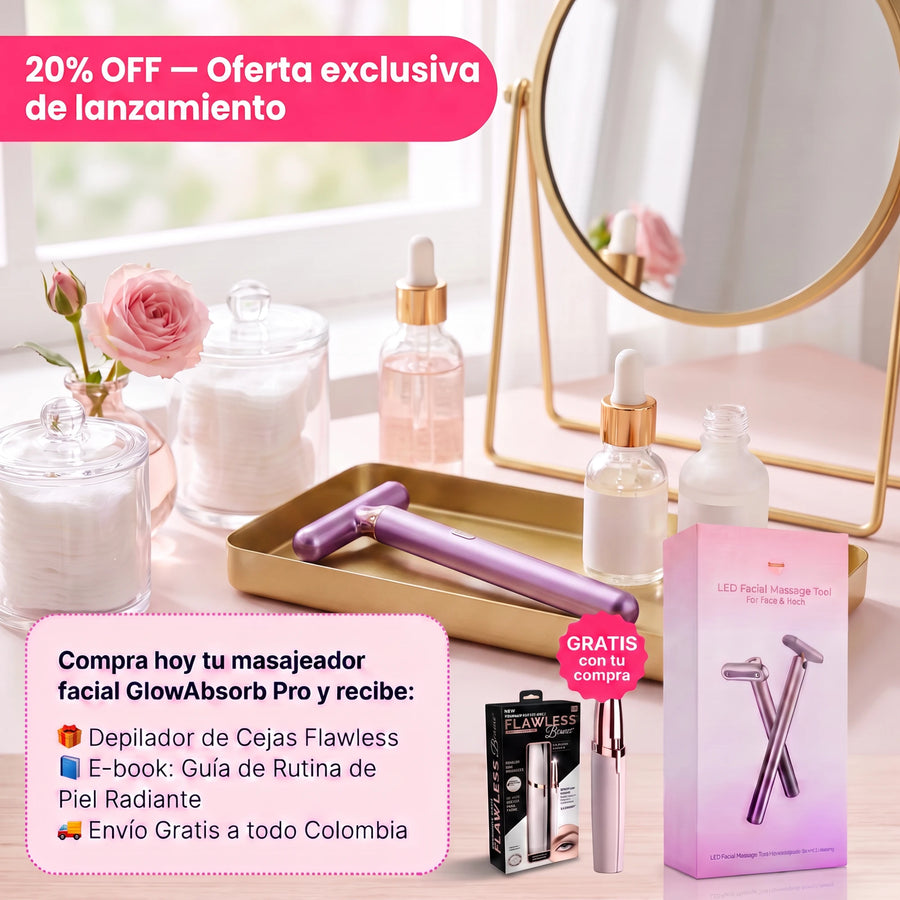 Masajeador Facial GlowAbsorb Pro + Depilador