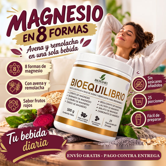 Bioequilibrio - Magnesio en 8 formas, avena y remolacha (500 g)